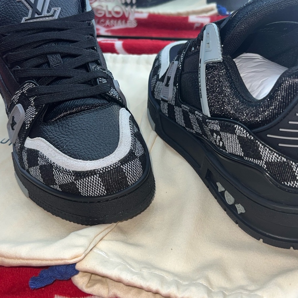 Louis Vuitton Monochrome Checkered Sneakers